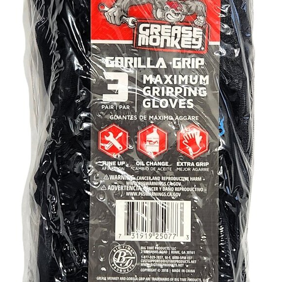 Grease Monkey Gorilla Grip Large Maximum Grip Work Gloves (3-Pack) - Picture 1 of 5